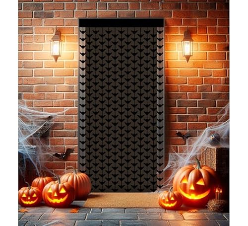 Partilandia Halloween-Vorhang, Fledermaus, schwarz, 1 x 2 m Partilandia Halloween-Vorhang, Fledermaus, schwarz, 1 x 2 m von Partilandia