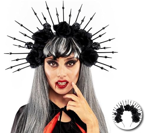 Partilandia Halo Gothic Haarreif mit Stacheln und Rosen Partilandia Halo Gothic Haarreif mit Stacheln und Rosen von Partilandia