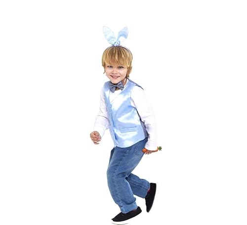 Partilandia Kariertes Kaninchen-Set für Kinder: Weste, Stirnband, Fliege und Karotte Partilandia Kariertes Kaninchen-Set für Kinder: Weste, Stirnband, Fliege und Karotte von Partilandia
