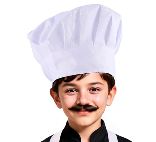 Partilandia Klassische weiße Kochmütze für Kinder (Einheitsgröße) von Partilandia