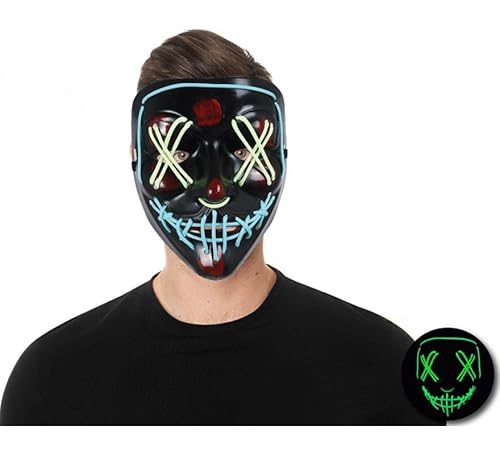Partilandia Leuchtende Killermaske aus Kunststoff von Partilandia