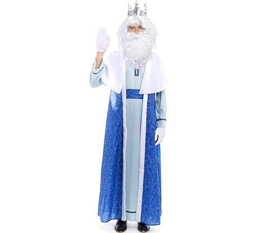 Partilandia Melchor-Kostüm für Herren, Blau und Weiß, Größe L Partilandia Melchor-Kostüm für Herren, Blau und Weiß, Größe L von Partilandia
