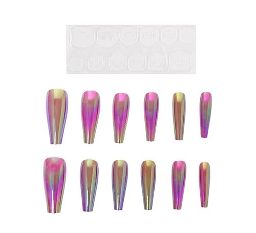 Partilandia | Packung mit 13 selbstklebenden Nägeln mit Metallic-Effekt (Einheitsgröße) von Partilandia