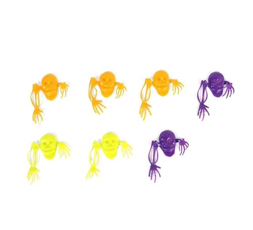 Partilandia Packung mit 7 mehrfarbigen dekorativen Skeletten von Partilandia