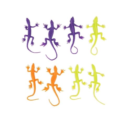 Partilandia Packung mit 8 dekorativen, dreifarbigen Eidechsen Partilandia Packung mit 8 dekorativen, dreifarbigen Eidechsen von Partilandia