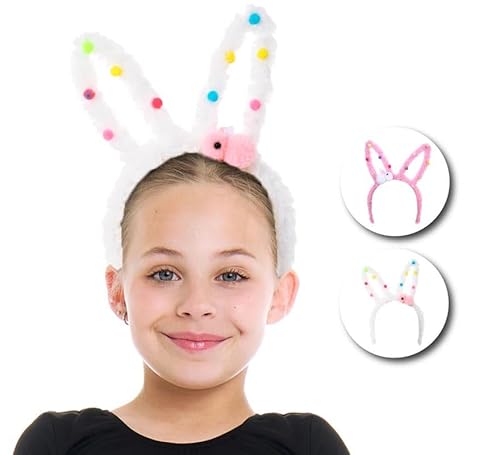 Partilandia | Plüsch-Hasenhaarreif mit Pompons in verschiedenen Modellen (Einheitsgröße) von Partilandia