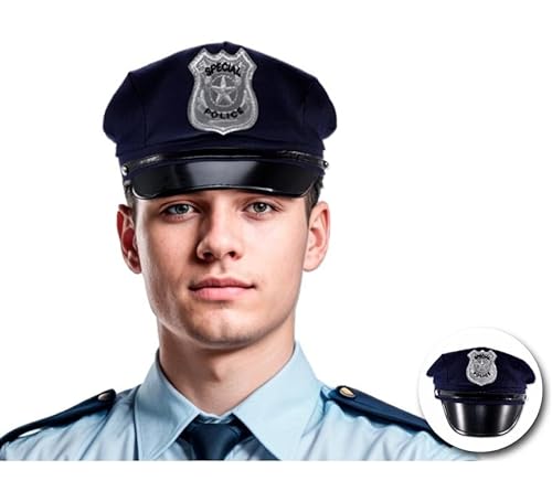 Partilandia Polizeimütze für Erwachsene, blau, Einheitsgröße Partilandia Polizeimütze für Erwachsene, blau, Einheitsgröße von Partilandia