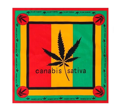 Partilandia Rastafari-Kanabisatives Bandana, 54 x 54 cm (Einheitsgröße) von Partilandia
