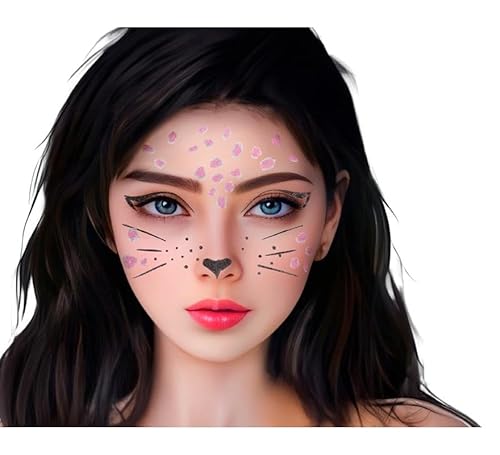 Partilandia Schmuck für das Gesicht mit Edelsteinen für erwachsene Katze von Partilandia