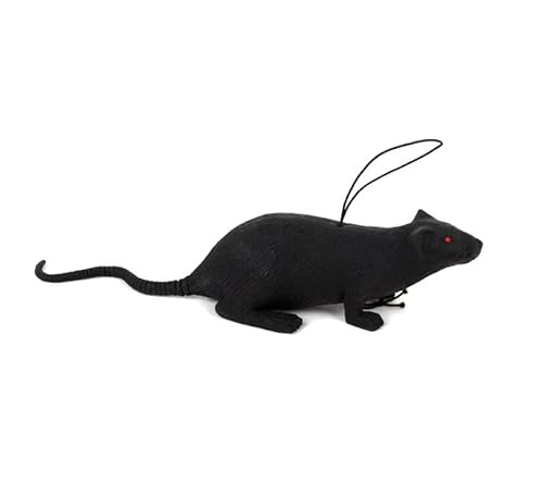 Partilandia Schwarze Maus mit 11 cm langem Seil von Partilandia