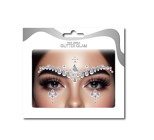 Partilandia Silberne Gesichtssteine in Tropfen von Partilandia