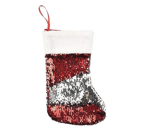 Partilandia Socke mit roten und silbernen Pailletten, 31 x 20 cm Partilandia Socke mit roten und silbernen Pailletten, 31 x 20 cm von Partilandia