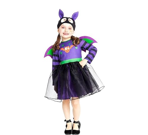 Partilandia Violettes Fledermaus-Kostüm mit Mütze und Flügeln für Baby und Mädchen (Größe 6-12 Monate) von Partilandia
