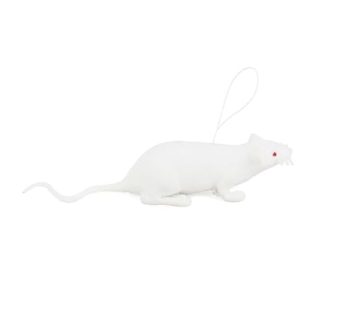 Partilandia Weiße Maus mit Kunststoffschnur, 11 cm von Partilandia