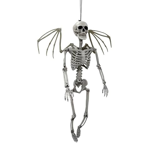 Partilandia Weißer Skelett-Anhänger mit Flügeln, 90 cm von Partilandia