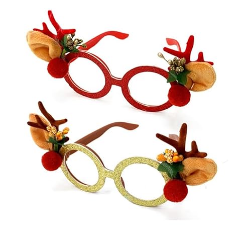 Rentierbrille mit Ohren von 20 x 11 cm, verschiedene Farben Rentierbrille mit Ohren von 20 x 11 cm, verschiedene Farben von Partilandia