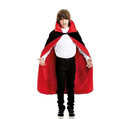 Umhang aus Vampir, Satin und Samt mit Kinderkragen, 120 cm Umhang aus Vampir, Satin und Samt mit Kinderkragen, 120 cm von Partilandia