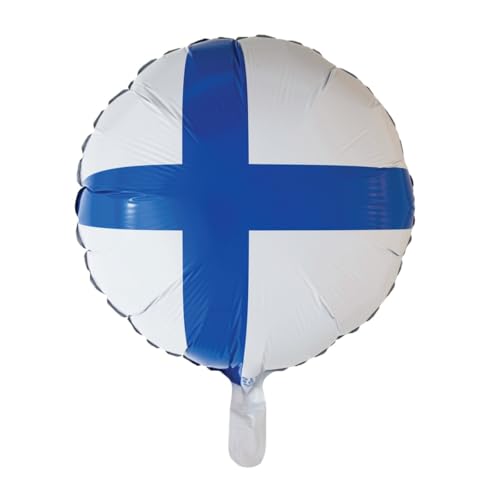 Party Austria Folienballon Flaggen Länder rund 45cm Deutschland, Österreich, Türkei, USA, United Kingdom, Italien, Spanien Luftballon heliumgeeignet (Finnland) von Party Austria