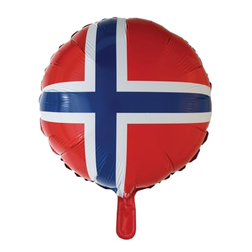 Party Austria Folienballon Flaggen Länder rund 45cm Deutschland, Österreich, Türkei, USA, United Kingdom, Italien, Spanien Luftballon heliumgeeignet (Norwegen) von Party Austria