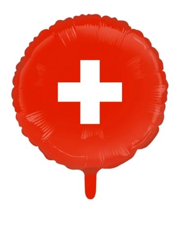 Party Austria Folienballon Flaggen Länder rund 45cm Deutschland, Österreich, Türkei, USA, United Kingdom, Italien, Spanien Luftballon heliumgeeignet (Schweiz) von Party Austria