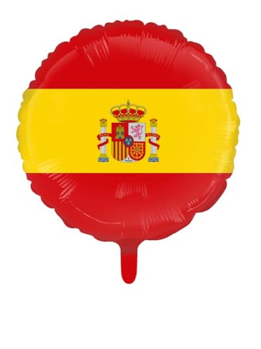 Party Austria Folienballon Flaggen Länder rund 45cm Deutschland, Österreich, Türkei, USA, United Kingdom, Italien, Spanien Luftballon heliumgeeignet (Spanien) von Party Austria