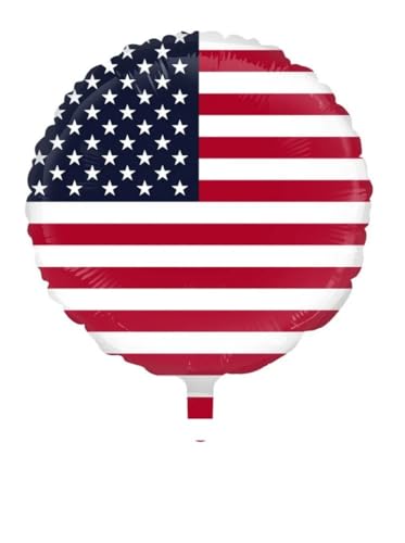 Party Austria Folienballon Flaggen Länder rund 45cm Deutschland, Österreich, Türkei, USA, United Kingdom, Italien, Spanien Luftballon heliumgeeignet (USA) von Party Austria