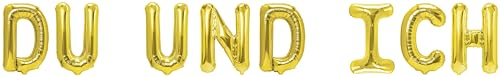 Party Austria Folienballon Schriftzug 35cm Höhe Buchstabenballon Hochzeit/Verlobung/Heiratsantrag Luftballon (Du und ich) von Party Austria