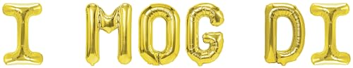 Party Austria Folienballon Schriftzug 35cm Höhe Buchstabenballon Hochzeit/Verlobung/Heiratsantrag Luftballon (I mog di) von Party Austria