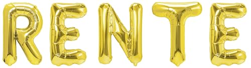 Party Austria Folienballon Schriftzug 35cm Höhe Buchstabenballon Taufe/Erstkommunion/Firmung/Konfirmation/Ruhestand/Pension Luftballon (Rente) von Party Austria