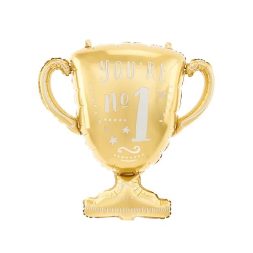 Party Austria Folienballon Vatertagsballon Fathers Day Ballon Best Dad Ever Ballon Vatertag Ehrentag Heliumballon Papa ist der Beste (Pokal You´re No 1 gold 70cm) von Party Austria