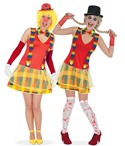 Party-Chic 13392 Damen Kostüm Crazy Clownette-Clown Kleid-Gr. 38 von Party-Chic