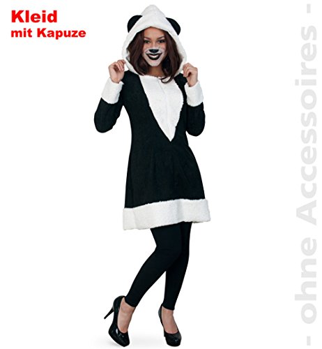 Party-Chic 13532 Damen Kostüm Panda-Kleid mit Kapuze-Gr. 38 von Party-Chic