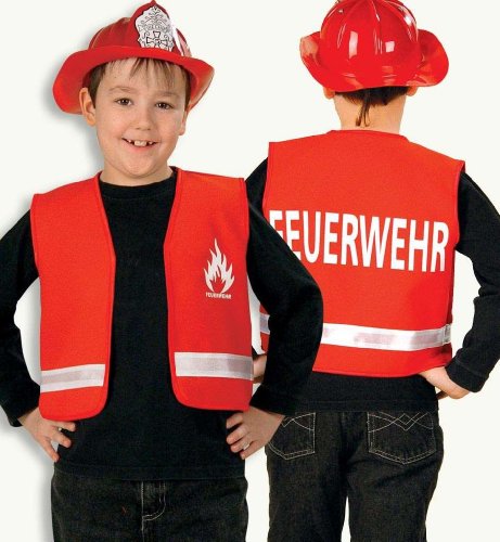Party-Chic 15534 Kinder Kostüm-Feuerwehr-Weste-Gr. 104 von Party-Chic