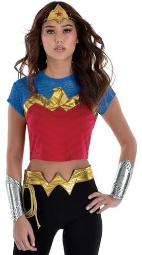 Party City Wonder Woman Kostüm Zubehör-Set für Damen – DC Comics Kostüm enthält bauchfreies Top, Gürtel, Handgelenkschoner, Stirnband und Lasso – Kostüme für Halloween, Geburtstagsfeiern und Party City Wonder Woman Kostüm Zubehör-Set für Damen – DC Comics Kostüm enthält bauchfreies Top, Gürtel, Handgelenkschoner, Stirnband und Lasso – Kostüme für Halloween, Geburtstagsfeiern und von Party City