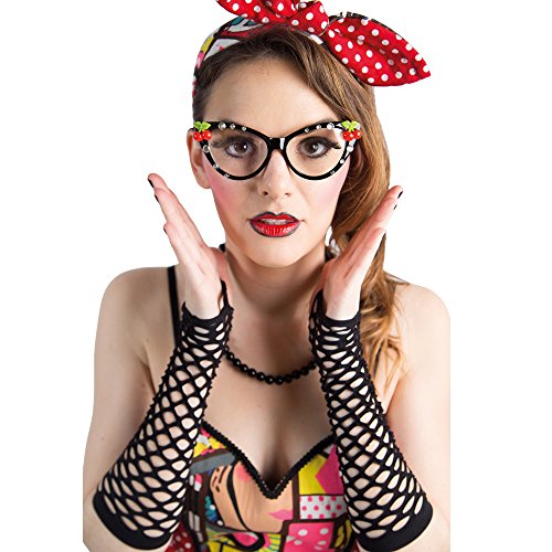 PARTY DISCOUNT Brille Rockabilly, schwarz mit Brillies PARTY DISCOUNT Brille Rockabilly, schwarz mit Brillies von PARTY DISCOUNT