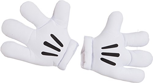 Orlob Jumbo Maus-Handschuhe, weiß Orlob Jumbo Maus-Handschuhe, weiß von Party Discount
