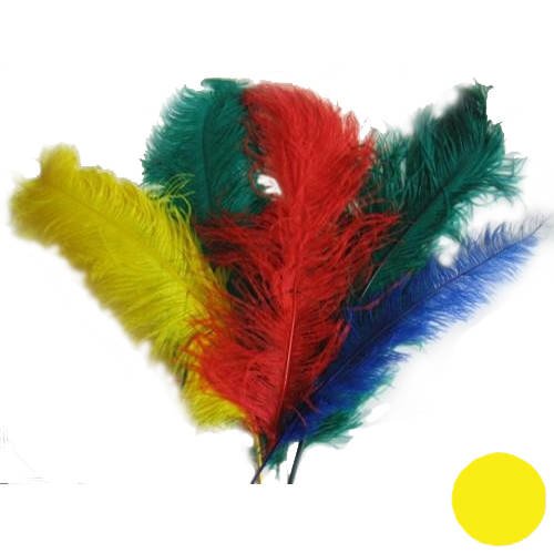 Party Discount ® Straußenfeder, 50-60cm, gelb PREISHIT von Party Discount