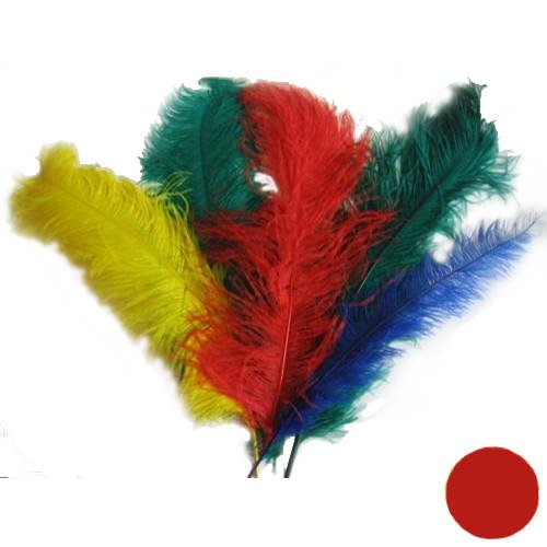 Party Discount ® Straußenfeder, 50-60cm, rot PREISHIT von Party Discount