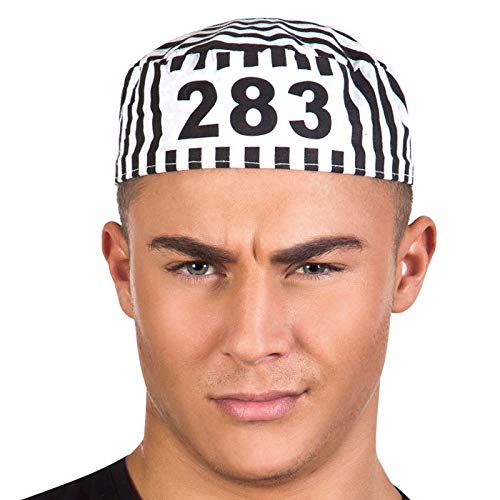 Party-Discount Hut Sträfling, schwarz-weiß gestreift Kopfweite 58 von Party-Discount