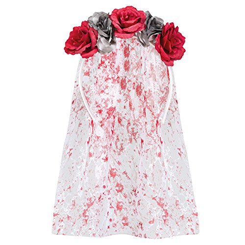 Party Discount NEU Haarreif Horrorbraut mit blutigem Schleier von Party Discount