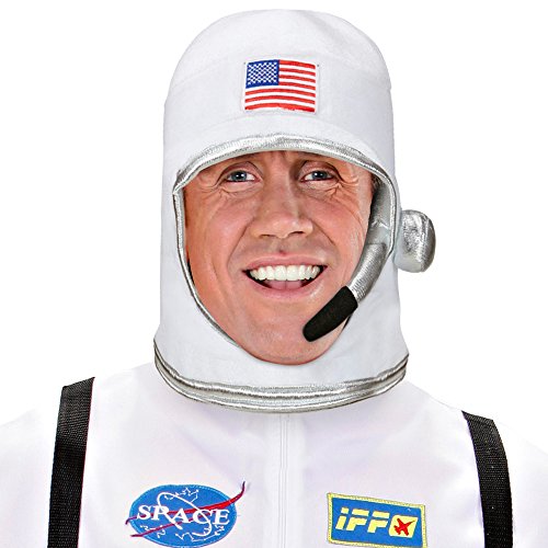 Party Discount NEU Helm Astronaut, weiß, aus Stoff von Party Discount