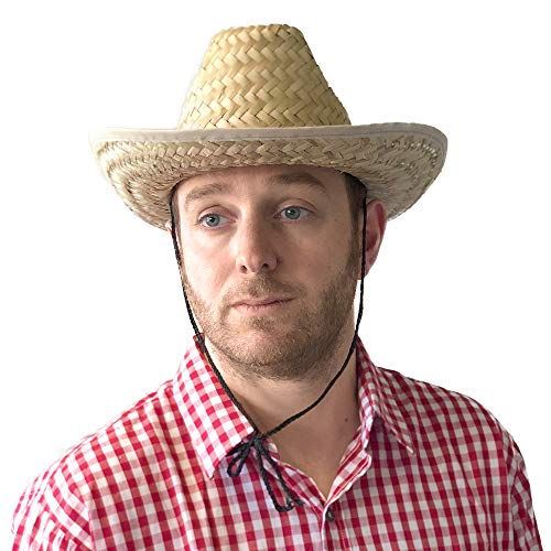 Party Discount NEU Hut Cowboy Dallas aus Stroh, Einheitsgröße von Party Discount