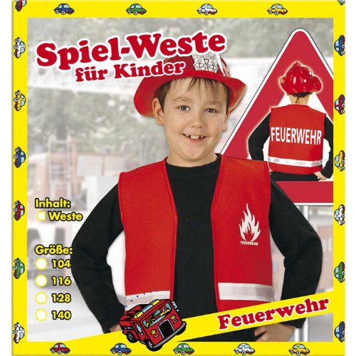 Party Discount NEU Kinder-Weste Feuerwehr, rot Gr. 140 Party Discount NEU Kinder-Weste Feuerwehr, rot Gr. 140 von Party Discount