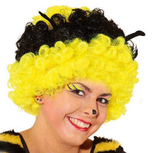 Party-Discount Perücke Biene, schwarz-gelb mit Fühler von Party-Discount