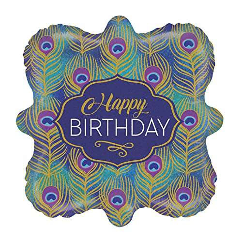 Folienballon Glitzernde Pfauenfedern "Happy Birthday" 45cm Folienballon Glitzernde Pfauenfedern "Happy Birthday" 45cm von Party Factory