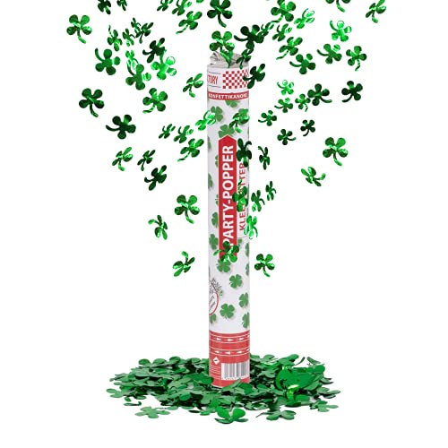 Party Factory 1 Party Popper, 40 cm, Kleeblatt Konfetti, bis 8 m Effekthöhe, Konfettiregen für Hochzeit, Geburtstag oder Silvester Party Factory 1 Party Popper, 40 cm, Kleeblatt Konfetti, bis 8 m Effekthöhe, Konfettiregen für Hochzeit, Geburtstag oder Silvester von Party Factory