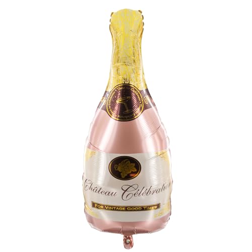 Party Factory Folienballon `Champagne Flasche Rose´ 49 x 103 cm, Heliumballon, Luftballon für Geburtstag, Party, Mottoparty Party Factory Folienballon `Champagne Flasche Rose´ 49 x 103 cm, Heliumballon, Luftballon für Geburtstag, Party, Mottoparty von Party Factory