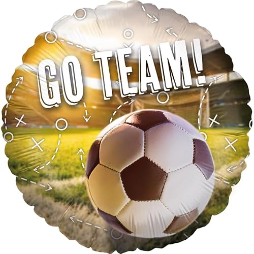 Party Factory Folienballon Fußball 45 cm, Rund, Go Team, Ballon Helium geeignet, Geburtstagsdeko, Luftballon als Deko für Geburtstag und Public Viewing Party Factory Folienballon Fußball 45 cm, Rund, Go Team, Ballon Helium geeignet, Geburtstagsdeko, Luftballon als Deko für Geburtstag und Public Viewing von Party Factory