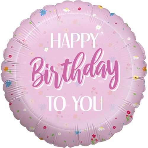 Party Factory Folienballon Geburtstag 45 cm, Rund, Rosa, Happy Birthday, Ballon Helium geeignet, Geburtstagsdeko, Luftballon für Kindergeburtstag und Party Party Factory Folienballon Geburtstag 45 cm, Rund, Rosa, Happy Birthday, Ballon Helium geeignet, Geburtstagsdeko, Luftballon für Kindergeburtstag und Party von Party Factory
