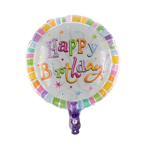 Party Factory Folienballon - Happy Birthday - bunte Sterne, Ø 45 cm, Konfetti Ballon, Geburtstag, Heliumballon Party Factory Folienballon - Happy Birthday - bunte Sterne, Ø 45 cm, Konfetti Ballon, Geburtstag, Heliumballon von Party Factory